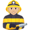 Woman Firefighter- Medium-Light Skin Tone emoji on Emojione